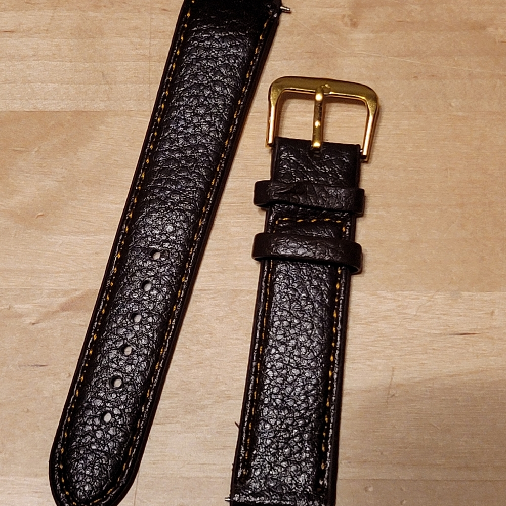 Brown Leather Watch Band 20mm